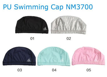 Comfortable Adult Silicone Swim Cap PU Coated Waterproof Caps
