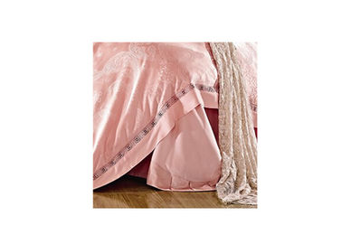 लाल सुरुचिपूर्ण साटन रेशम बिस्तर सेट करता है सुंदर बिस्तर लिनन Pillowcase फ्लैट शीट