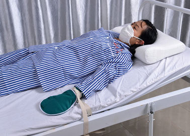 संयम बेल्ट के साथ उच्च जोखिम वाले रोगी के स्वास्थ्य की देखभाल हाथ मेडिकल प्रकार का दस्ताना